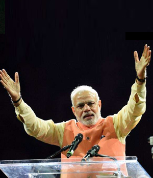 2014年印度大选莫迪时同时现身126地竞选演说